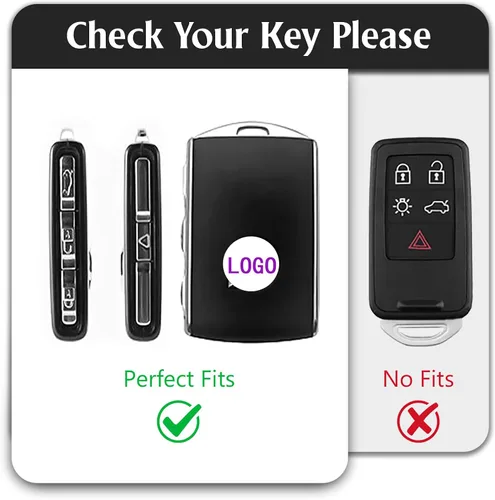 Miniatura 2 de Funda para llavero Volvo con 4 botones laterales, funda de TPU inteligente compatible con Volvo XC40 XC60 XC90 S90 XC60 XC60 XC90 XC40 S90 V90
