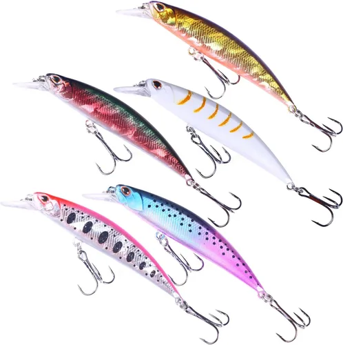 Miniatura 11 de Jerk Baits para pesca de lubina, señuelos de pesca Jerkbait, señuelos de pececillo Jerk Bait para pesca de agua dulce/agua salada, señuelos de pesca