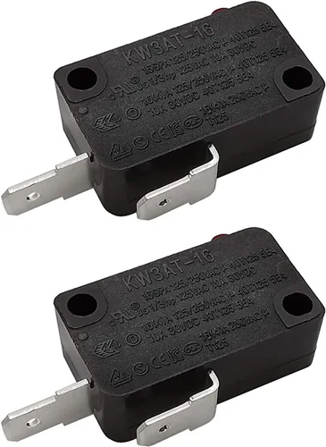 Miniatura 12 de Pieza de repuesto para interruptor de puerta de horno de microondas, 16A 125VAC, KW3AT-16 (compatible con KW3A-16), normalmente cerrado, 1 unidad