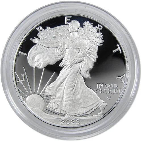 Miniatura 2 de 2023 W American Silver Eagle Bullion Proof $1 Moneda OGP COA SKU: OPC99