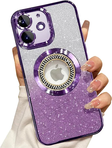 Miniatura 249 de Misscase Funda magnética con purpurina para iPhone 11 compatible con MagSafe, protección completa, delgada, a prueba de golpes, antiarañazos