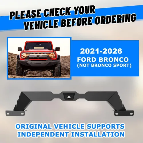 Miniatura 2 de ROXX Barra de parachoques delantero negra compatible con Ford Bronco 2021 2022 2023 2 2 2023 2 puertas 2 puertas cepillo parachoques cepillo 3B.