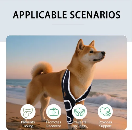 Miniatura 3 de Rodillera ajustable para perro para soporte de ACL - Estabilizador de articulaciones de pierna trasera o delantera para lesiones CCL y alivio
