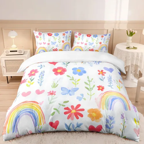 Miniatura 10 de AILONEN Hobby Cat Twin Duvet Cover Set 3 Piece, Blue Sports Art Bedding Pack, Cupcake Ball Microfiber Shell, 2 Pillowcases