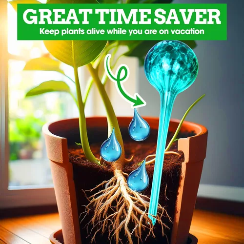 Miniatura 3 de Bolas de Riego Automático Besti – Paquete de 4 Bolas de Riego Extra Grandes para Plantas – Sistema de Riego Automático para Plantas en Maceta