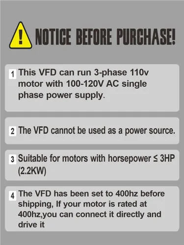 Miniatura 4 de VFD de 110 V de entrada, 2.2 KW, 3 hp, unidad de frecuencia variable, inversor convertidor CNC, para control de velocidad de motor de 3 fases de 110