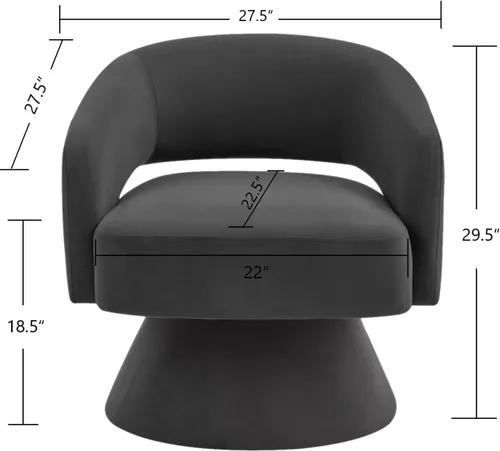 Miniatura 2 de 24KF Moderno sillón giratorio de 360 grados, cómoda silla de barril de terciopelo para sala de estar y dormitorio, silla redonda giratoria