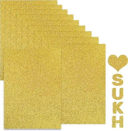 Miniatura 13 de Papel de cartulina con purpurina negra de Sukh - Cartulina con purpurina para manualidades A4 gruesa, colores para Halloween, Navidad, San Valentín
