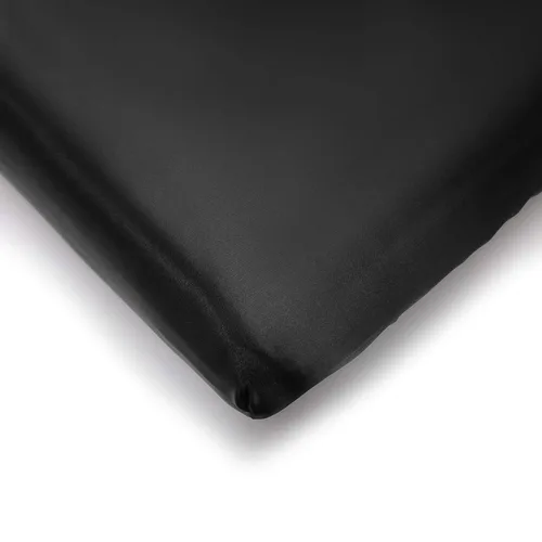 Pro Goleem Sábanas de satén ajustables para Pack n Play, ideales para el cabello del bebé, sensación de seda suave, 27 x 39 pulgadas, sábana Negro