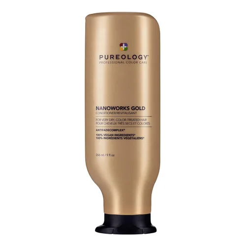 Pureology Nanoworks Gold Acondicionador | Para cabello muy seco y teñido | Restaura y fortalece el cabello | Sin sulfatos | Vegano