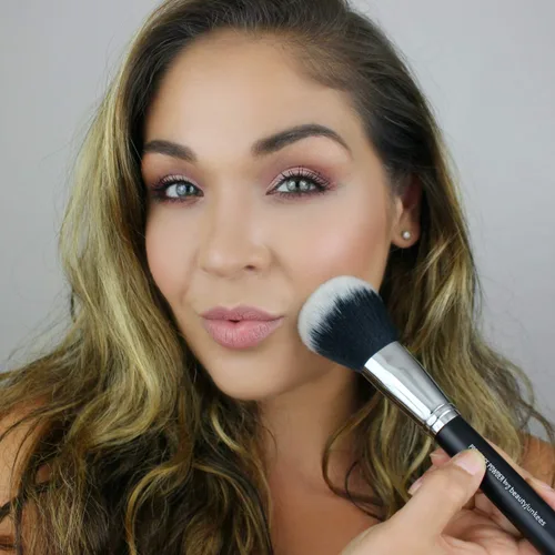 Miniatura 2 de Brocha grande de maquillaje en polvo de acabado, brochas de maquillaje grandes y esponjosas para cara completa, contorno bronceador corporal