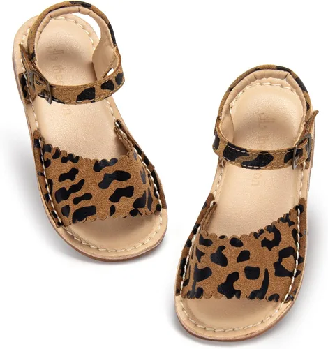 Miniatura 12 de THEE BRON Sandalias de gladiador para niñas pequeñas, zapatos cómodos acolchados para jugar en verano de princesa