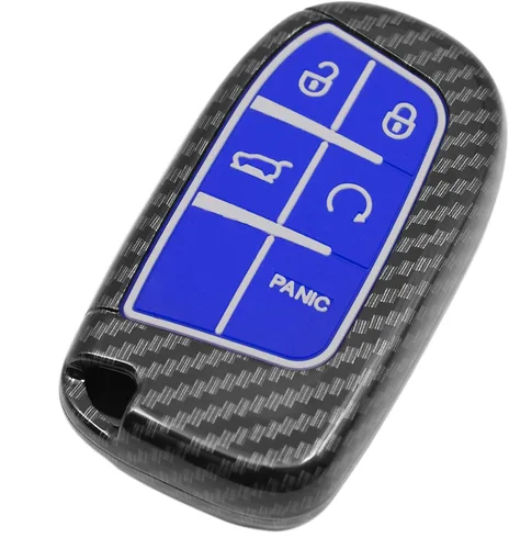 Miniatura 9 de Funda inteligente para llavero compatible con Chrysler 200 300 Dodge Challenger Charger Dart para Jeep Cherokee Compass Grand Cherokee SRT Hellcat