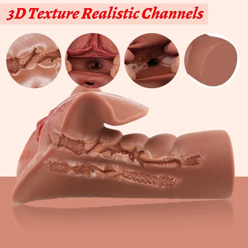 Miniatura 2 de Coño de bolsillo para masturbador masculino, muñeca sexual con vagina texturizada realista y ano apretado, juguete sexual para hombres masturbación