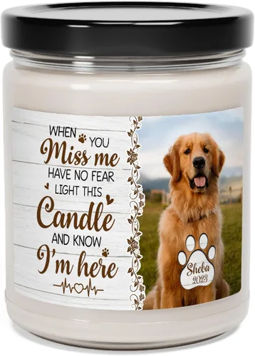 NHI - Velas personalizadas con foto, regalo de vela personalizada, cera de soja perfumada, decoración del hogar, tarro de 9 onzas, fabricado en los