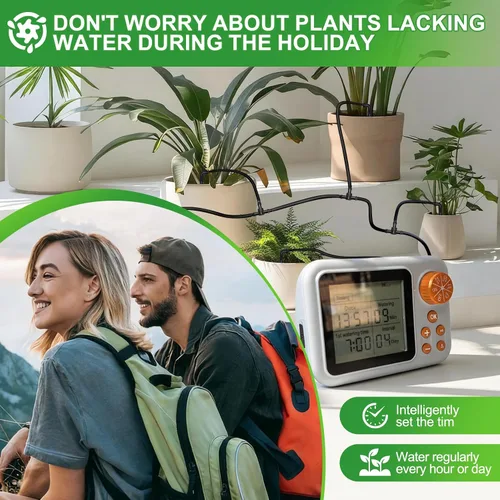 Miniatura 4 de Kit de riego por goteo, sistema de riego de plantas de interior, riego automático para plantas, sensor de humedad de plantas, temporizador y sistema