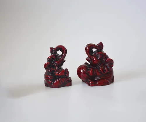 Miniatura 4 de Mini estatua de elefante, figuras de elefantes indios de resina Feng Shui para decoración del hogar, oficina, familia, animales, regalos de regreso