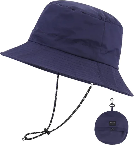Miniatura 9 de Sombrero de sol para hombres y mujeres, ala ancha, UPF 50+, sombrero de pesca y pescador, impermeable, plegable, sombrero de sol para playa, Caqui