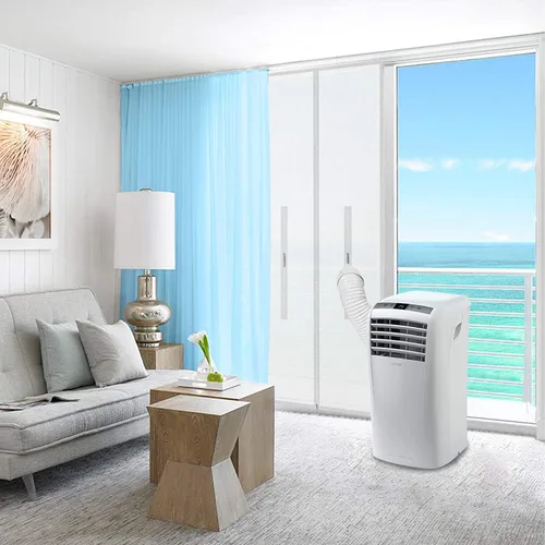 HOOMEE Sello de puerta con cremallera de 36 x 83 pulgadas para aire acondicionado portátil y secadora de ropa, funciona con aire acondicionado móvil