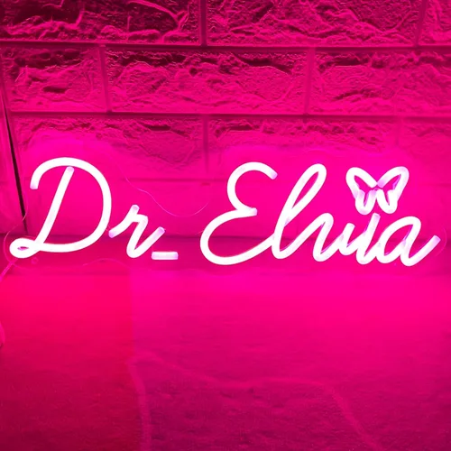 Letrero de neón personalizado, luz de neón LED regulable personalizada, letrero de neón personalizable para decoración de pared, boda, fiesta de