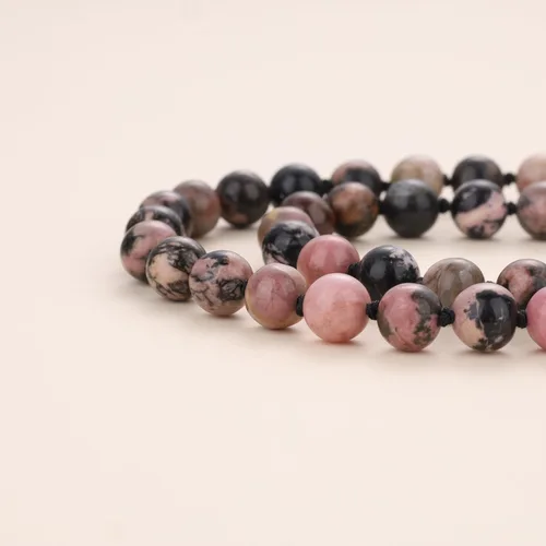 Miniatura 5 de COAI Collar Mala de piedra anudada a mano con 108 cuentas