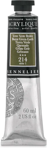 Miniatura 84 de Sennelier Acrílico para artistas extrafinos, 2.0 fl oz, luz verde cromo S3