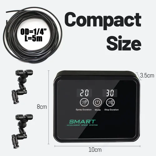 Miniatura 3 de Sistema de nebulización automática Reptile Mister, humidificadores de reptiles con controlador de sincronización inteligente, humidificador