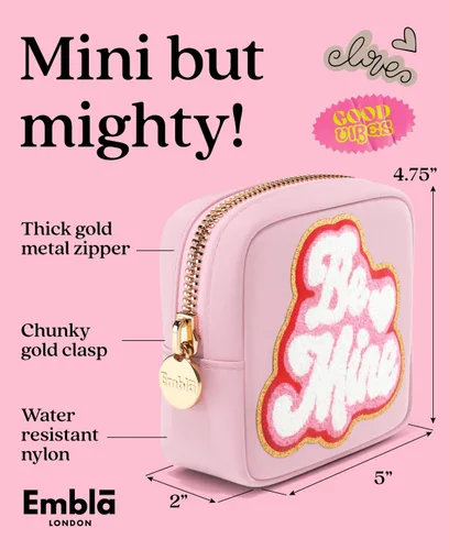 Miniatura 2 de BE MINE - Bolsa de maquillaje de San Valentín, bolsa de viaje para cosméticos y neceser, bolsa de nailon con cremallera, lindo organizador