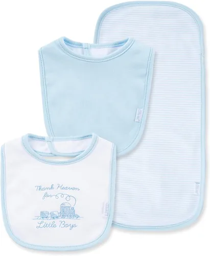 Miniatura 19 de Little Me Clothes for Baby Boys’ and Girls’ 2 Bibs and 1 Burp Cloth Set, Soft Cotton Feeding Essentials with Velcro Closures