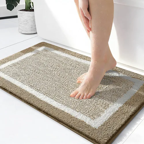 Miniatura 27 de OLANLY Alfombras de baño 24x16, tapete de baño de microfibra extra suave y absorbente, antideslizante, lavable a máquina, alfombra de baño esponjosa