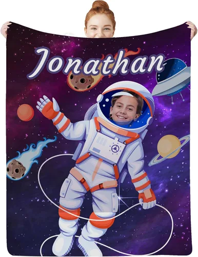 Miniatura 8 de Regalos de Sirena para Niñas, Manta de Bebé Personalizada Pequeña Sirena con Nombre y Foto para Recién Nacidos, Mantas de Regalo Personalizadas