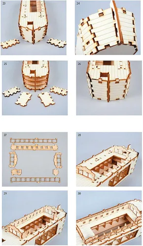 Miniatura 7 de YOUNGMODELER Kit de modelo de madera de escritorio Arca de Noé