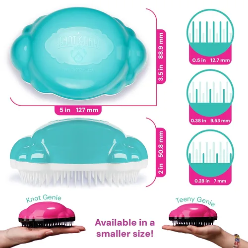 Miniatura 6 de Knot Genie, Cepillo para desenredar el cabello, Azul