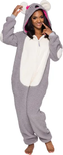 FUNZIEZ! - Mameluco para adultos, disfraz de animal de Halloween, traje de cosplay de felpa de una pieza, para mujeres y hombres