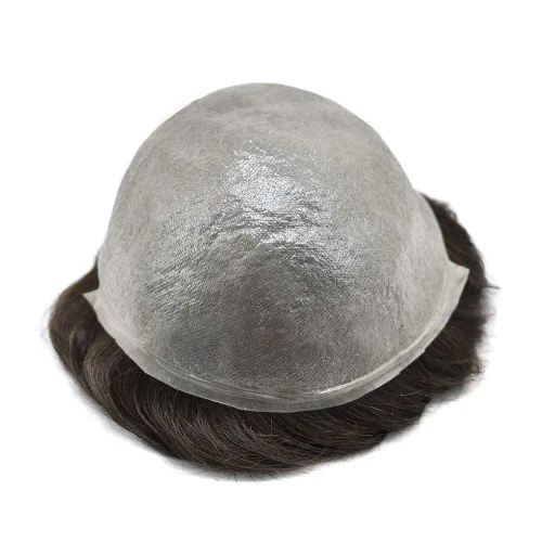 Miniatura 3 de Cabello humano para hombres, tupé, piezas de cabello humano europeo, todas las piezas de cabello en V para manualidades, 0.002 in, piel fina