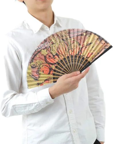 Miniatura 5 de Terra Distribution Abanico Plegable [Importación de Japón] Abanicos de Mano para Mujer Plegables, Abanico Japonés, Diseño Único, Bambú Hecho a Mano