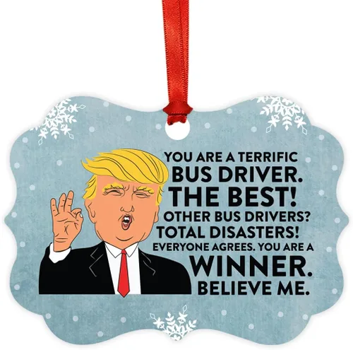 Miniatura 114 de Andaz Press Presidente Donald Trump Fancy Frame Recuerdo Adorno de Navidad Regalo de broma Ejecutivo de Cuenta, 1 paquete, Divertidas Ideas
