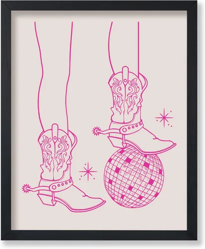 Miniatura 10 de Poster Master Póster retro de vaquera rosa con texto en inglés "Raise Hell", diseño de pared occidental, regalo para hombres y mujeres, decoración