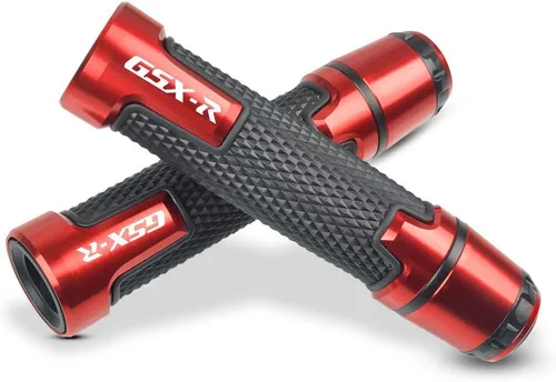 Miniatura 9 de 7/8 '' 0.866 in motocicleta CNC aluminio Powersports manillar Grips con extremos de agarre para Suzuki GSXR 125 250 300 600 750 1000 1300 titanio