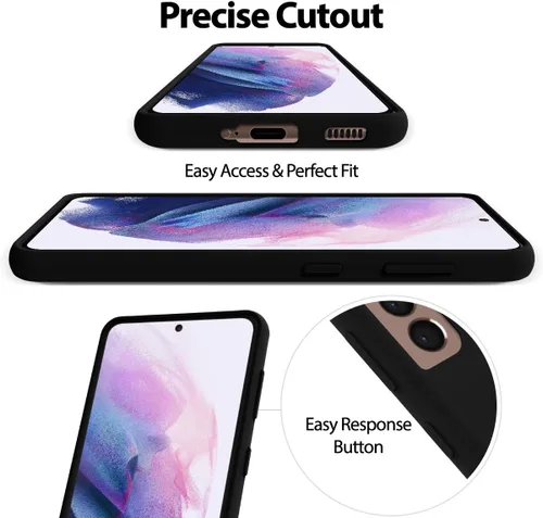Miniatura 5 de GOOSPERY Funda de silicona líquida compatible con Samsung Galaxy S21, suave al tacto, protección de cuerpo completo, a prueba de golpes, con forro