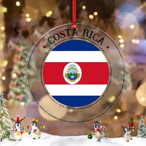 Miniatura 11 de Adornos para árbol de Navidad con bandera de Brasil, recuerdo de la ciudad del país, adornos de Navidad personalizados 2022, adornos colgantes