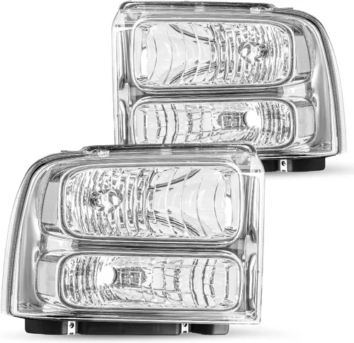 Miniatura 11 de JSBOYAT Juego de faros con bombillas y arnés de reemplazo para Ford F250 F350 F450 F550 Super Duty 99-04 / Ford Excursion 00-04 lado del conductor