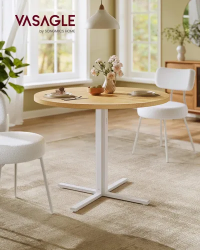 Miniatura 7 de VASAGLE Mesa de Comedor, Mesa de Cocina Redonda Pequeña para 4 Personas, 31.5 x 29.4 Pulgadas, para Comedor, Sala de Estar, Casa de Campo, Oka Beige