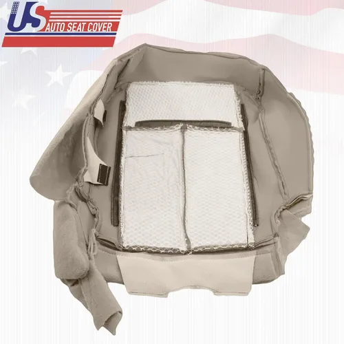Miniatura 5 de 2009 2010 para Ford Expedition XLT Driver Bottom Cubierta de asiento de cuero perforada gris