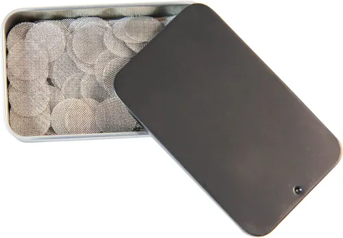 Miniatura 4 de 200 pantallas de tubo de 3/8, filtros de pantalla de tubo de acero inoxidable pantallas de metal de 0.375 pulgadas con caja de almacenamiento negra