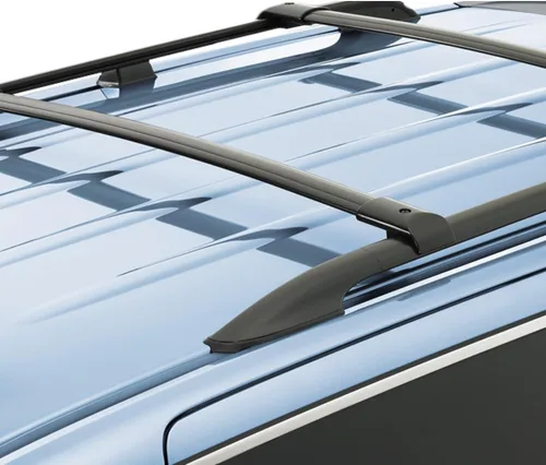 Miniatura 6 de DNA MOTORING PT-ZTL-8039 - Par de barras transversales de aluminio para techo de automóvil, compatibles con Honda Pilot 03-08, color negro
