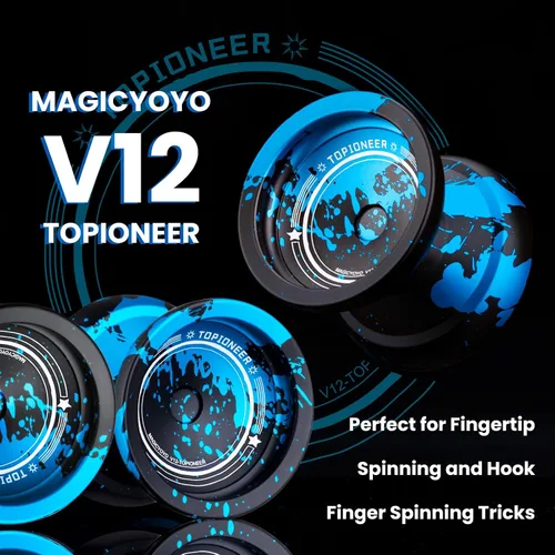 Miniatura 7 de MAGICYOYO V12 Yoyo Profesional de Girar con Dedo para Niños Principiantes, Yoyo No Sensible para Jugadores Avanzados, Yo Yo Profesional para Trucos