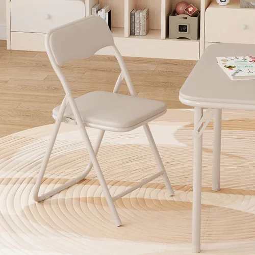 Miniatura 6 de Juego de 3 mesas y sillas plegables para tarjetas, mesa cuadrada portátil con 2 sillas acolchadas, sillas y mesas plegables para el hogar