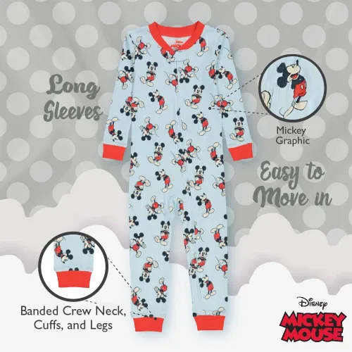 Miniatura 5 de Disney Little Mermaid Mickey Minnie Mouse 2-Pack Footless Snug-fit Cotton Onesie Pajamas