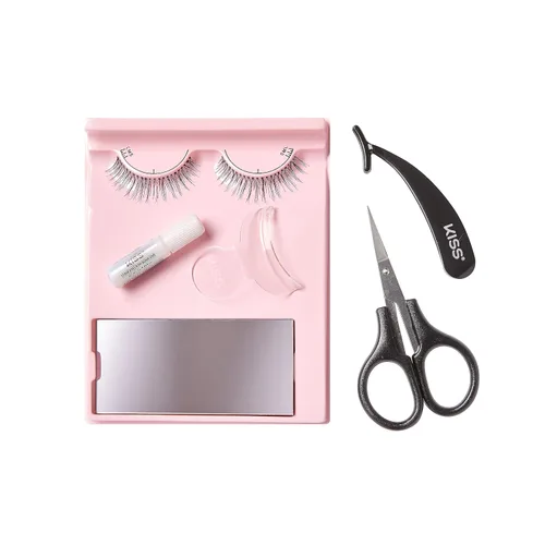 Miniatura 10 de Kiss Lash-101 - Kit de pestañas postizas todo en uno para principiantes, pestañas de tira reutilizables, fácil de aplicar, 1 par de pestañas